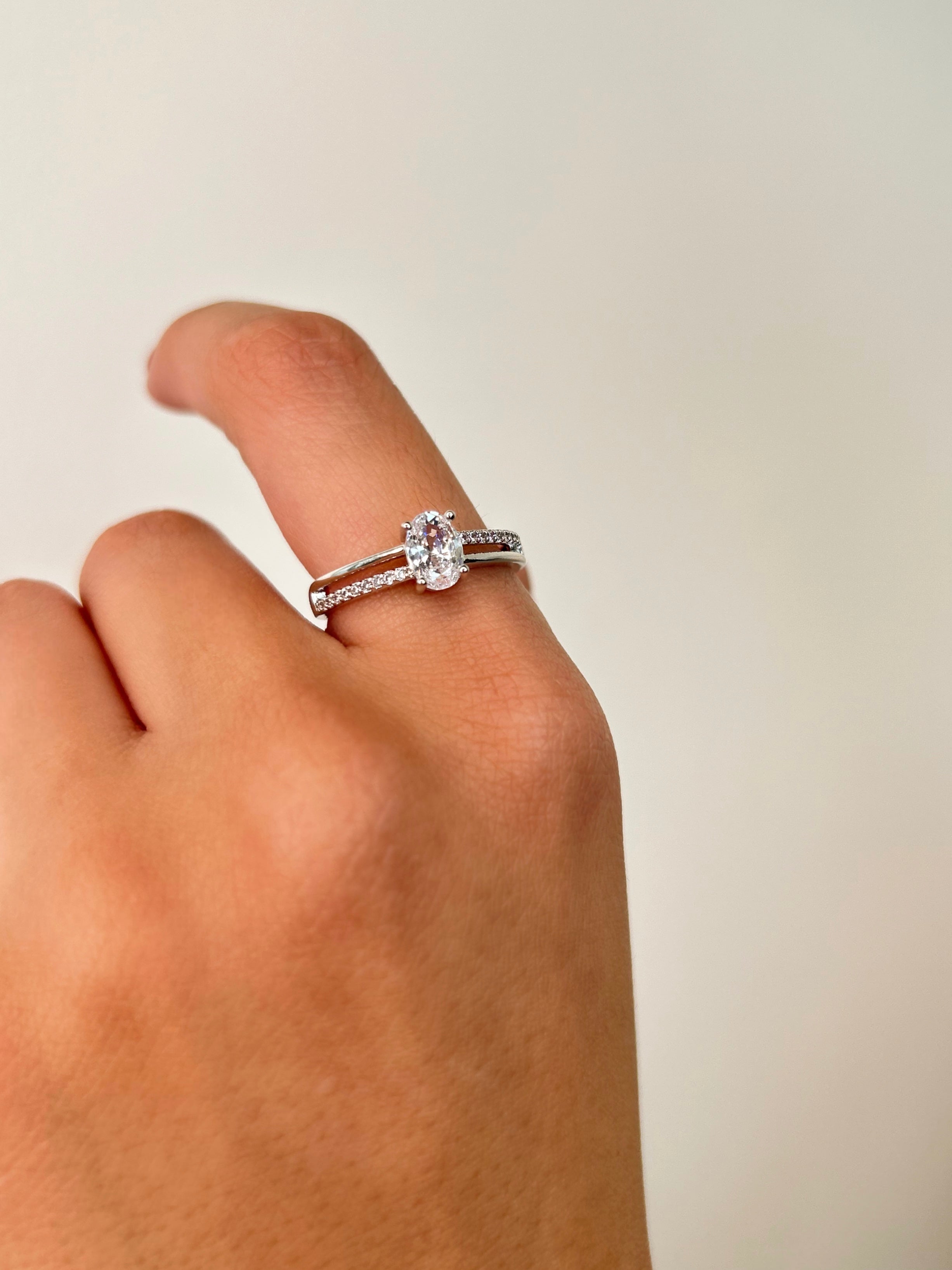 Anel Milão Banho Ródio Premium