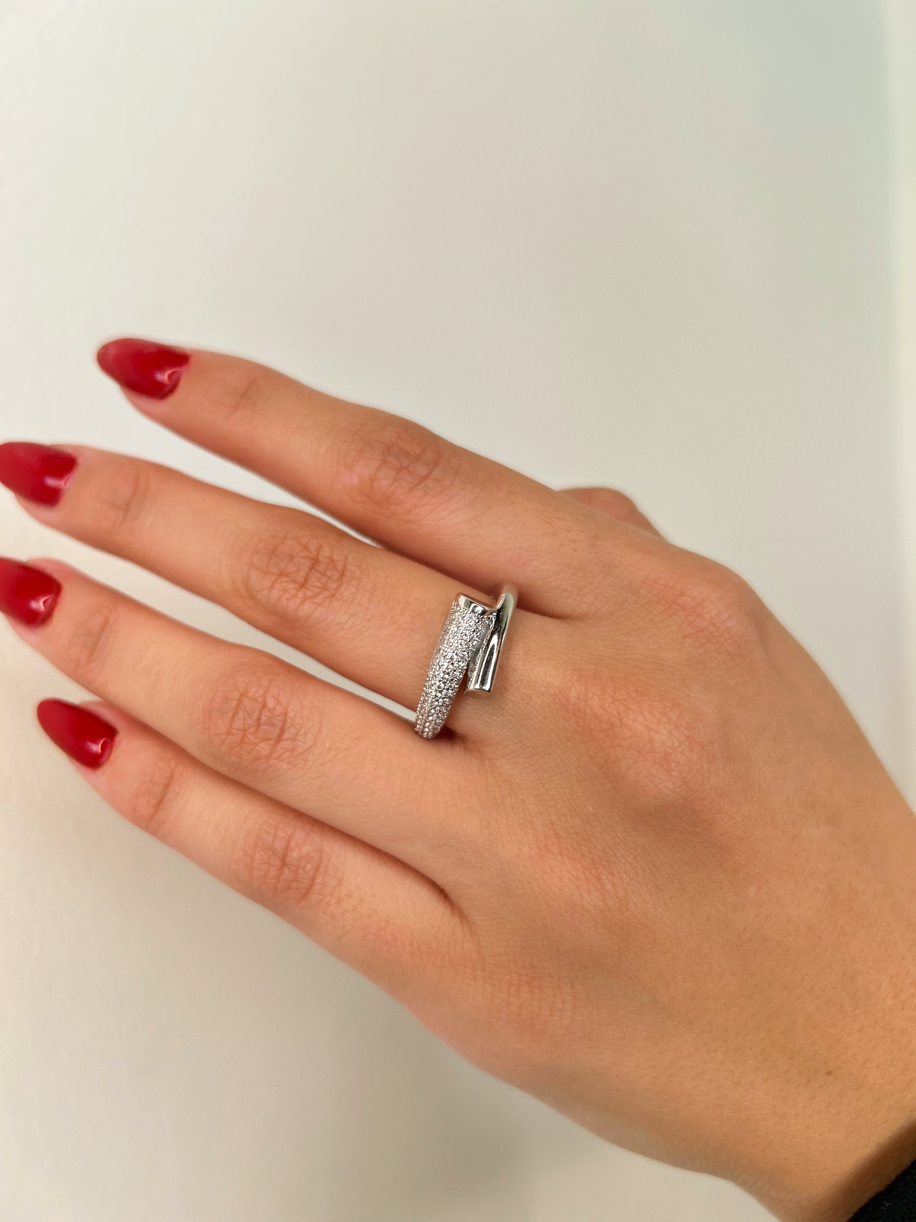 Anel Marrocos Banho Ródio Premium