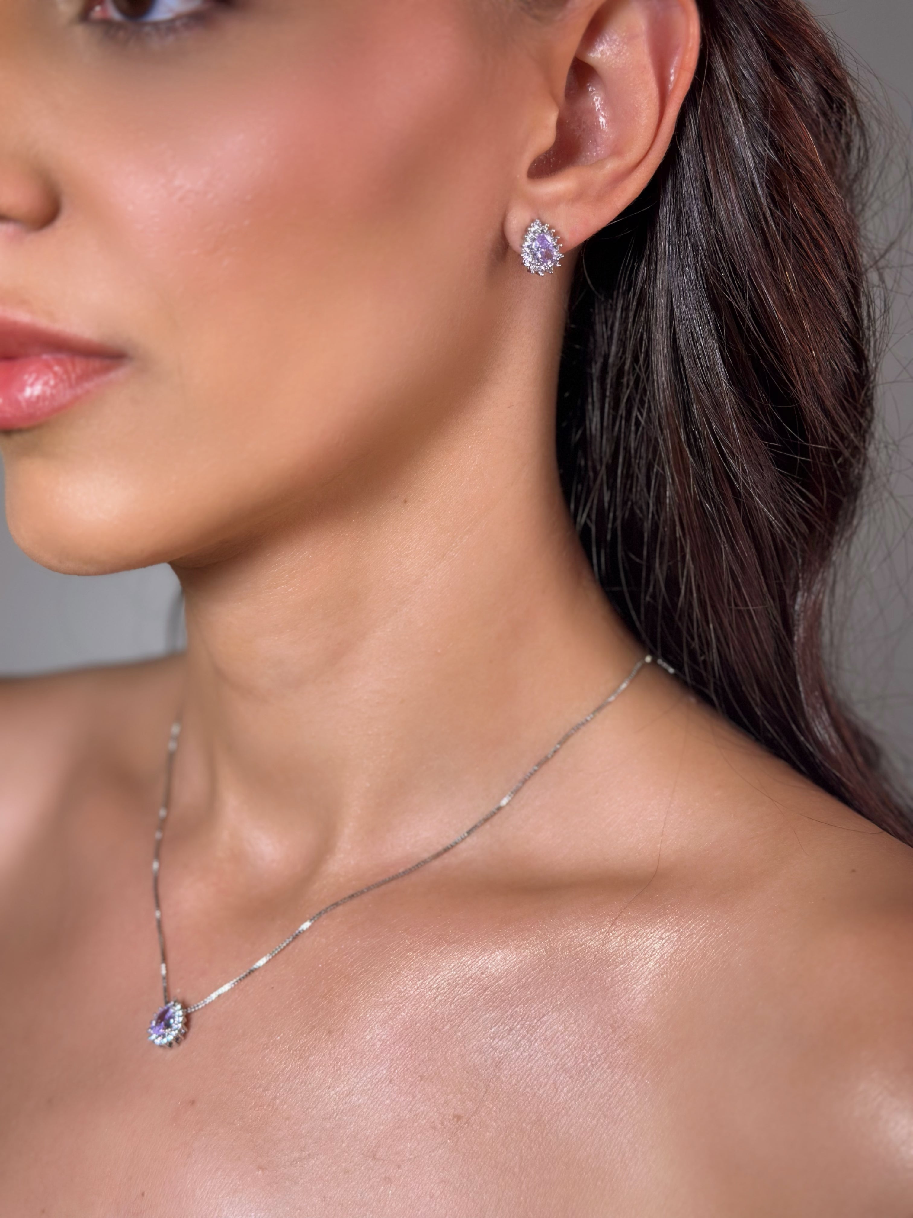 Conjunto Zircônia Lavanda