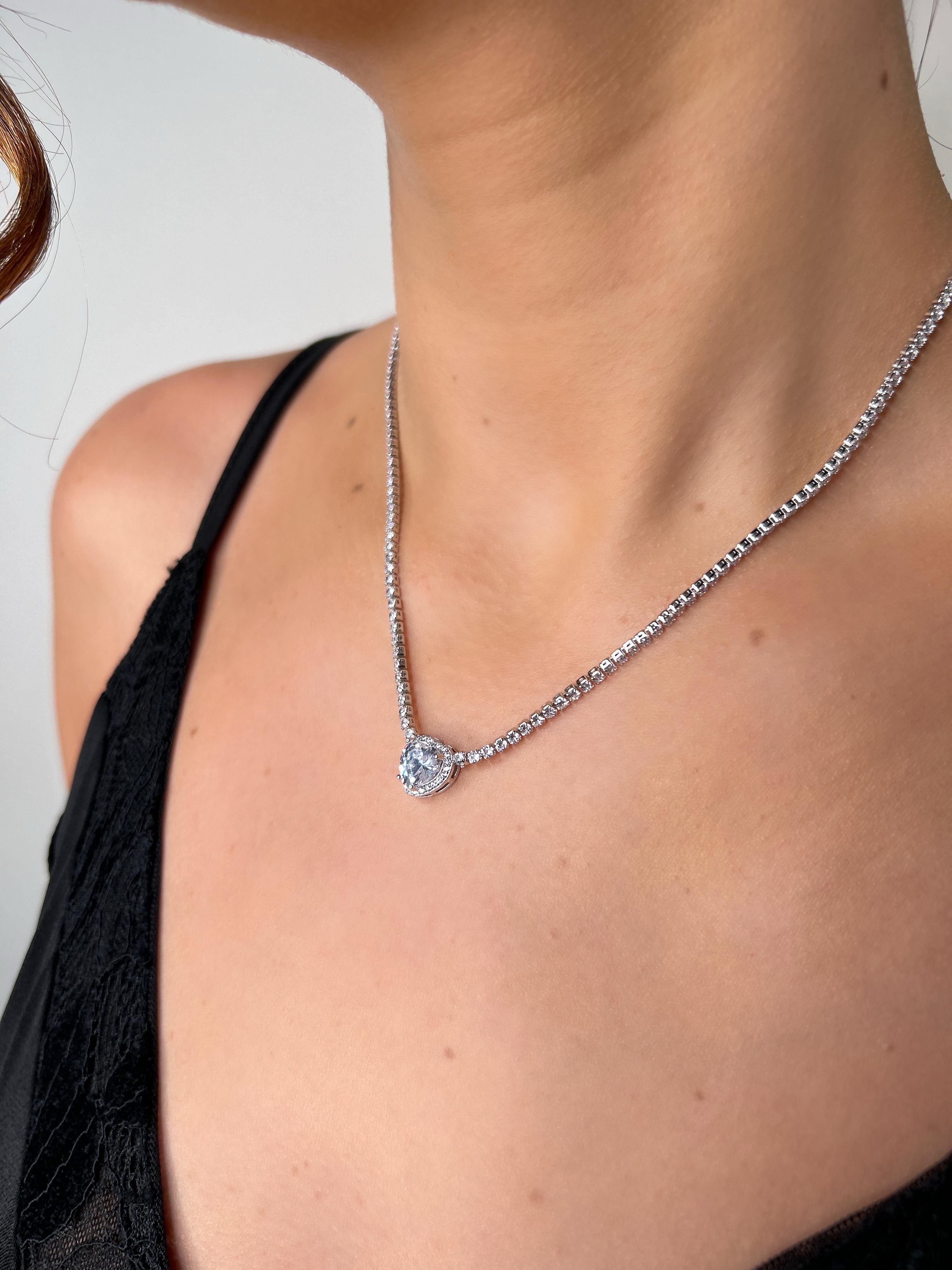 Riviera Pingente Coração Banho Ródio