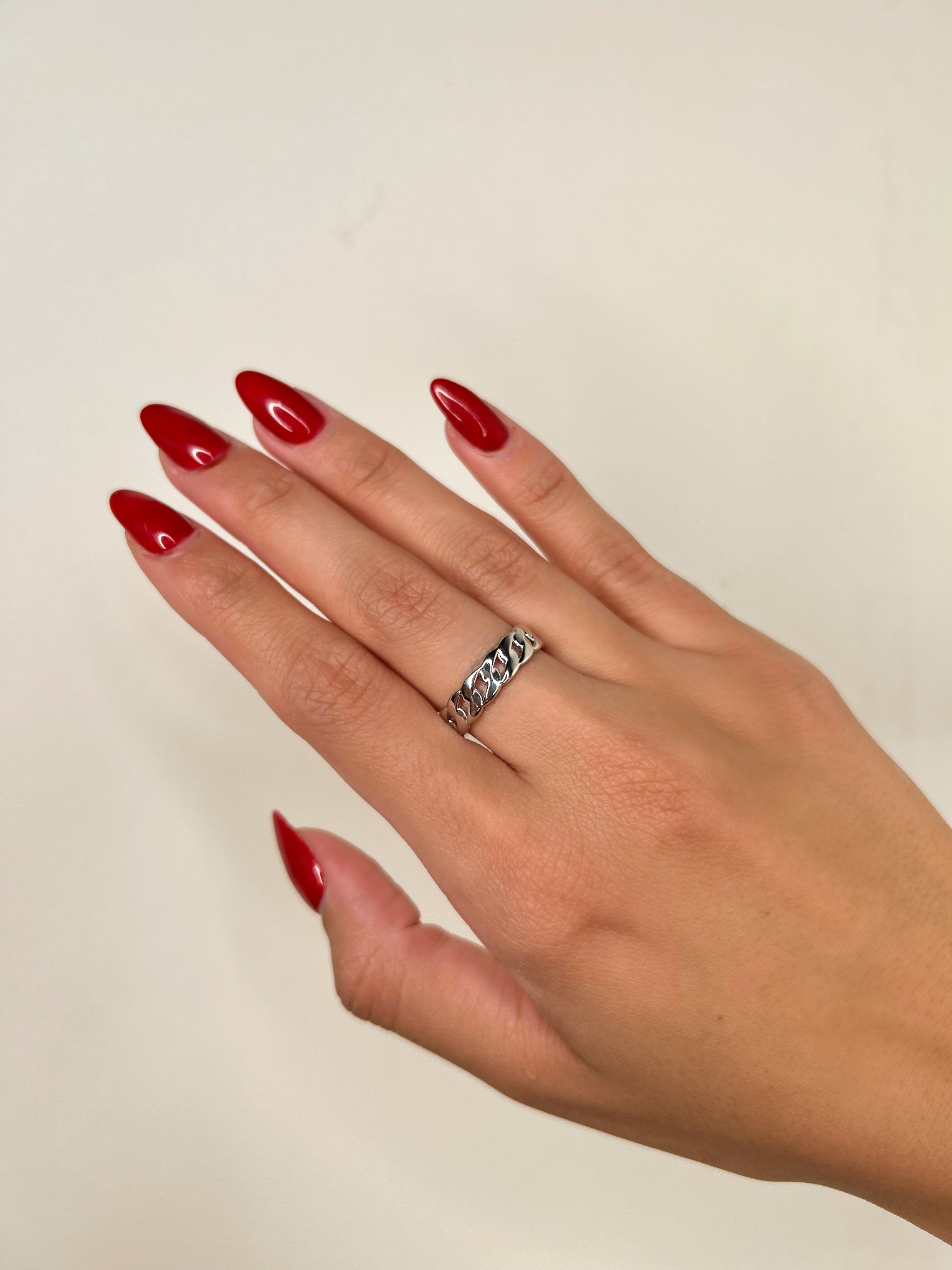 Anel Suiça Banho Ródio Premium