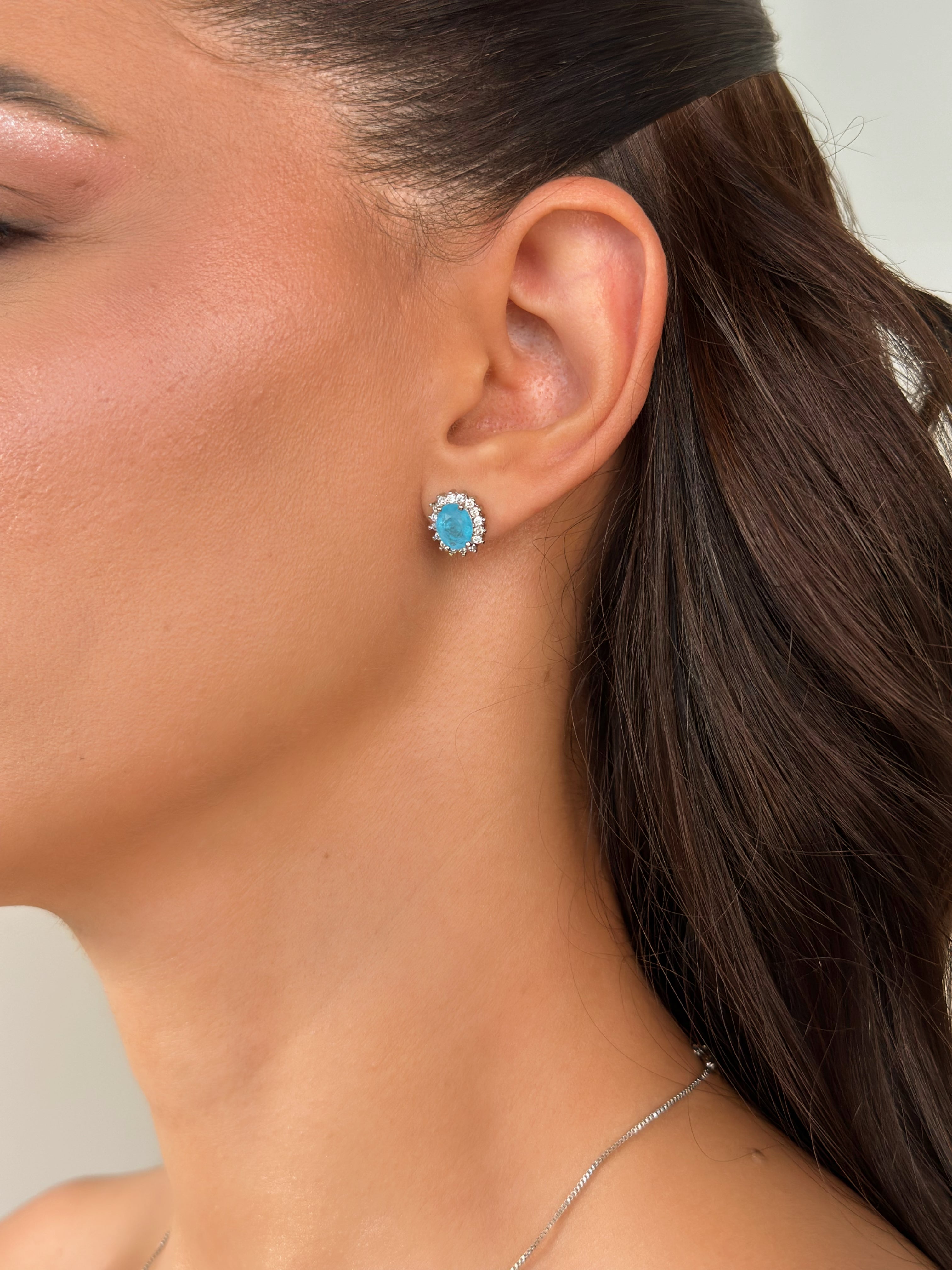 Conjunto Zircônia Azul