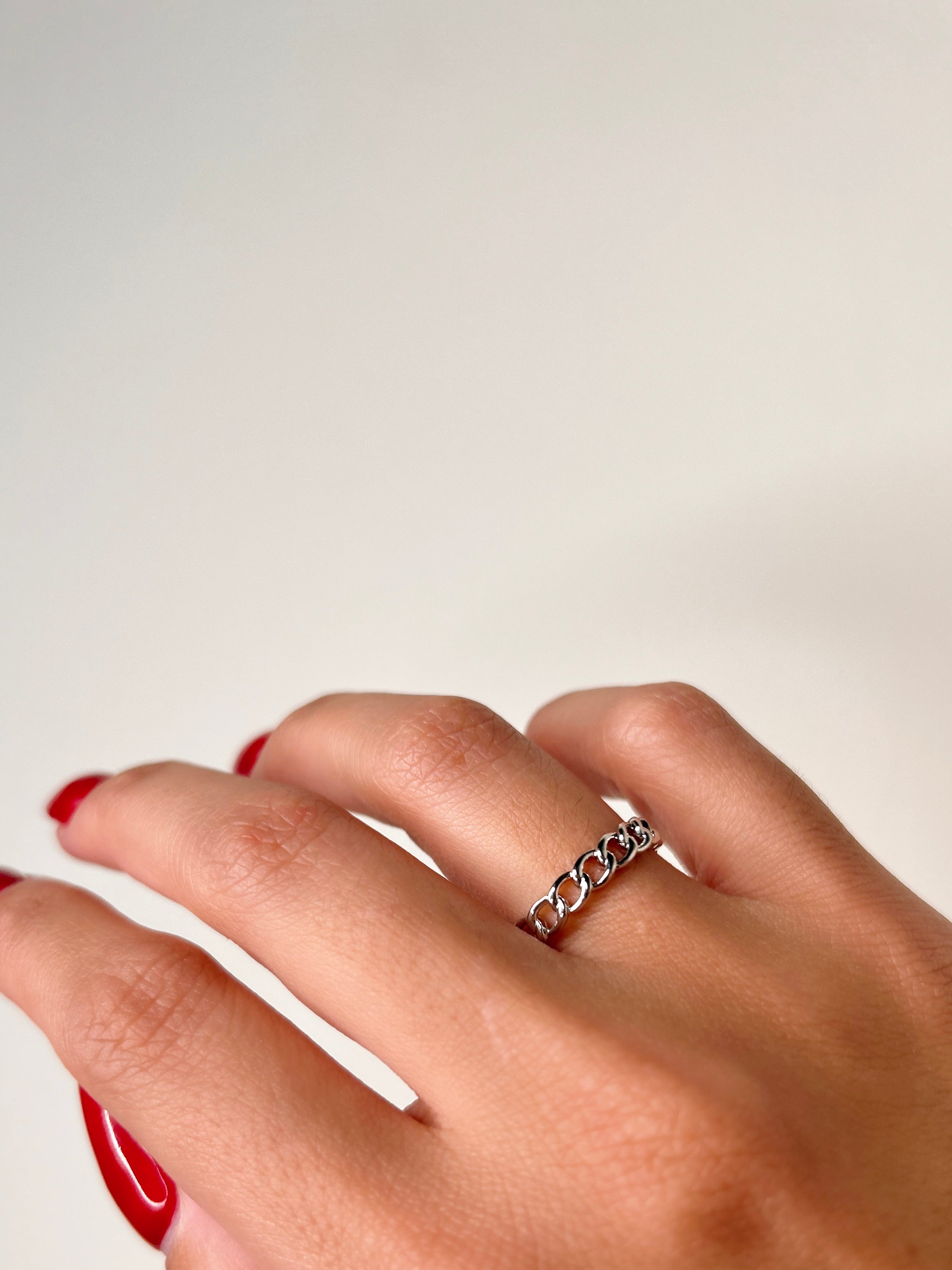 Anel Torre Banho Ródio Premium