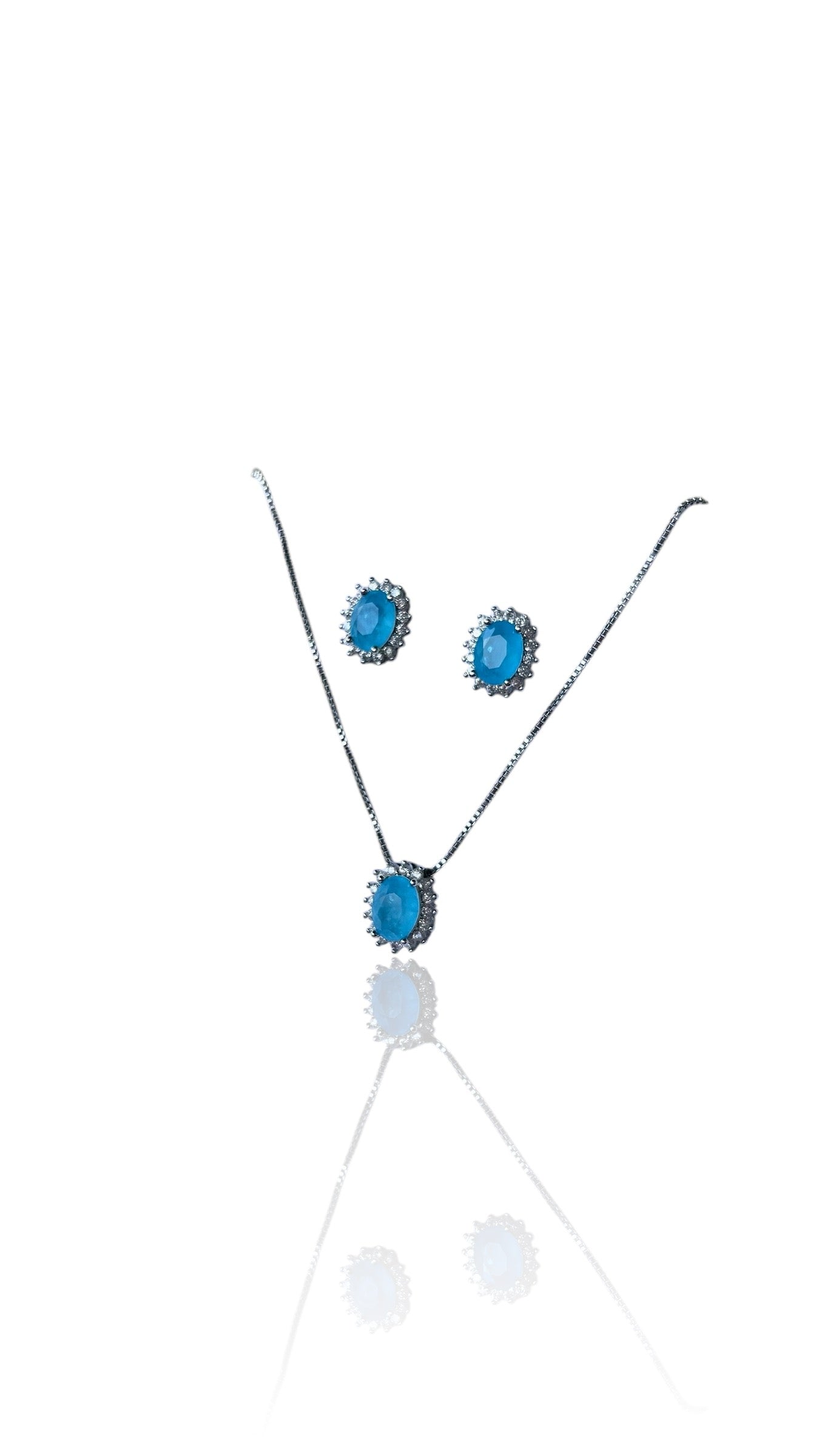 Conjunto Zircônia Azul