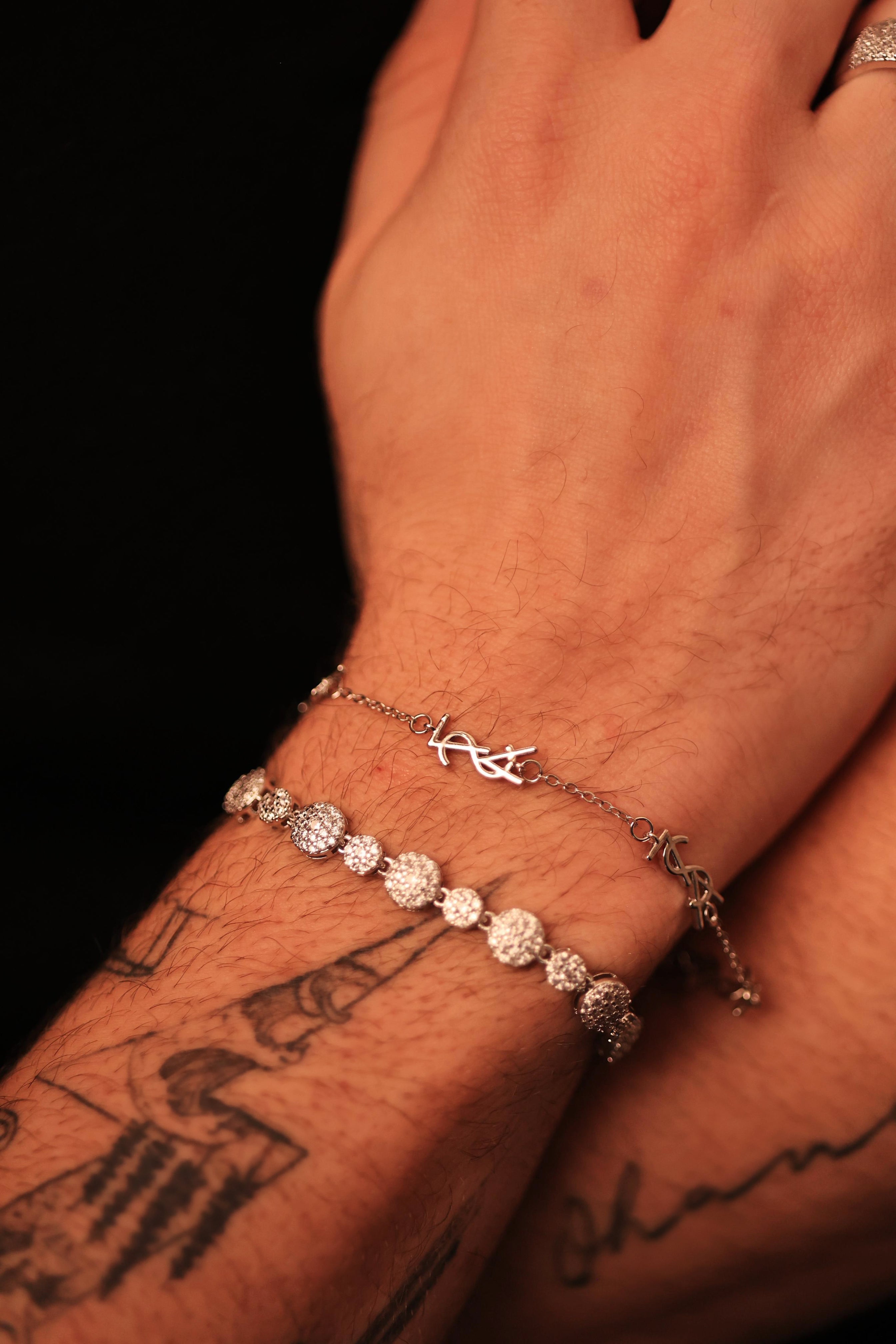 Pulseira Cravejada Banho Ródio