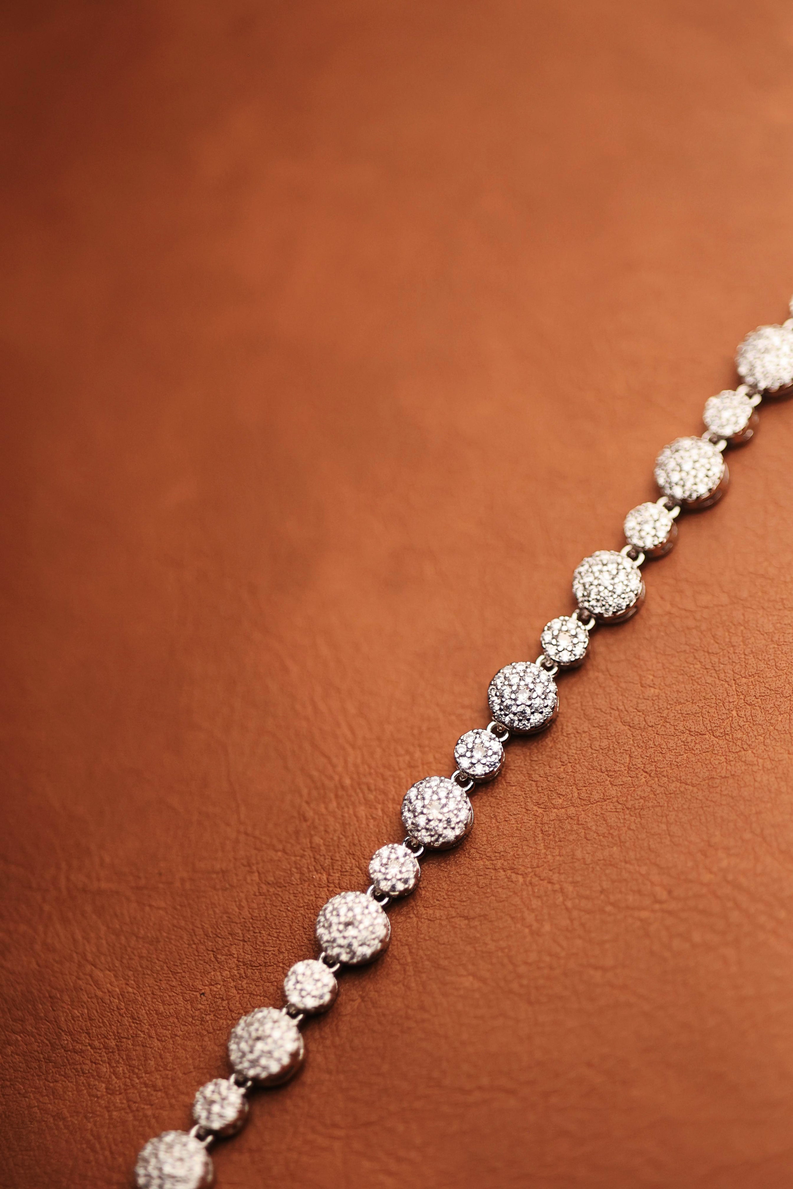 Pulseira Cravejada Banho Ródio