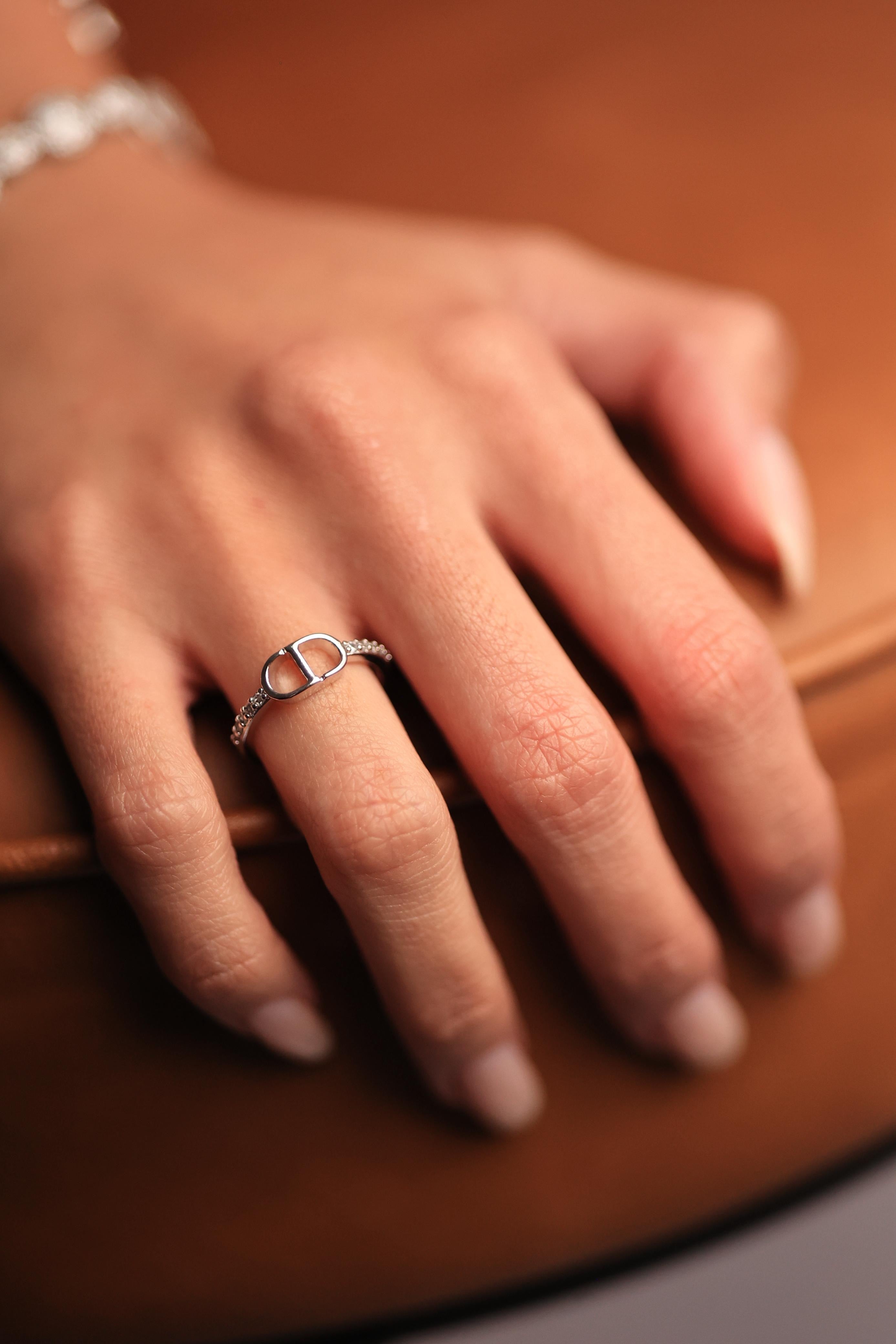 Anel Inspired Banho Ródio Premium