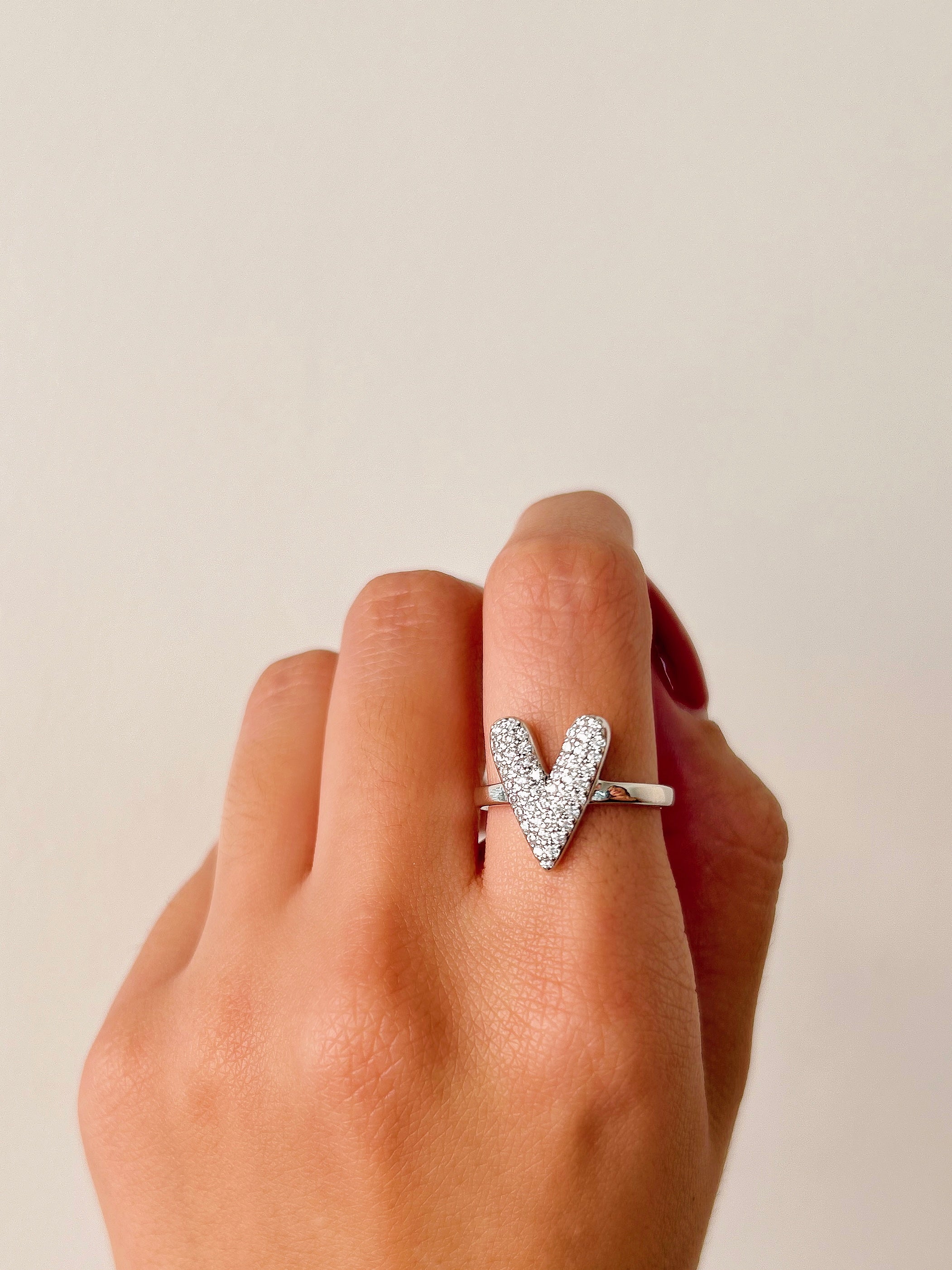 Anel Vivi Banho Ródio Premium