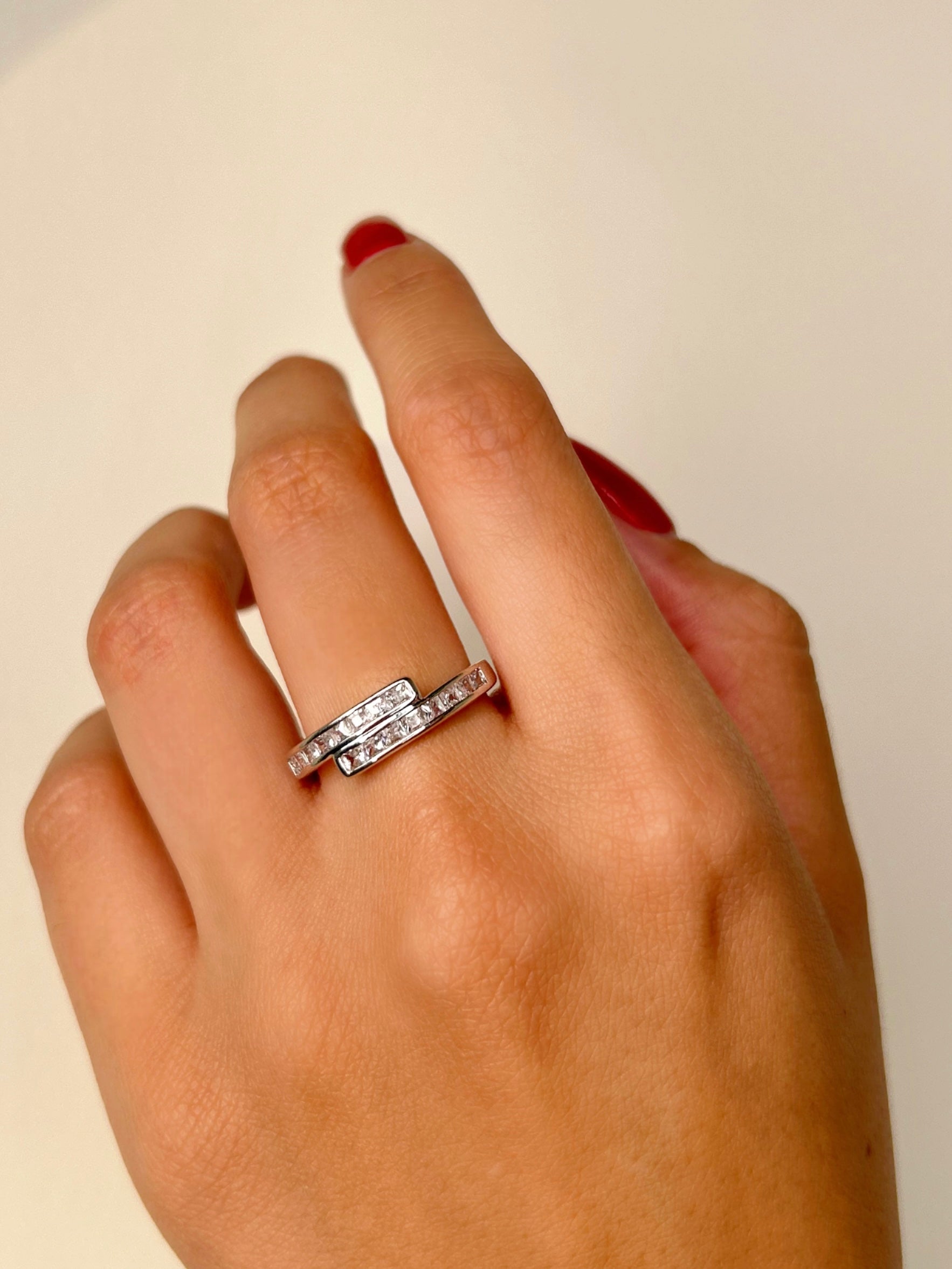 Anel Roma Banho Ródio Premium