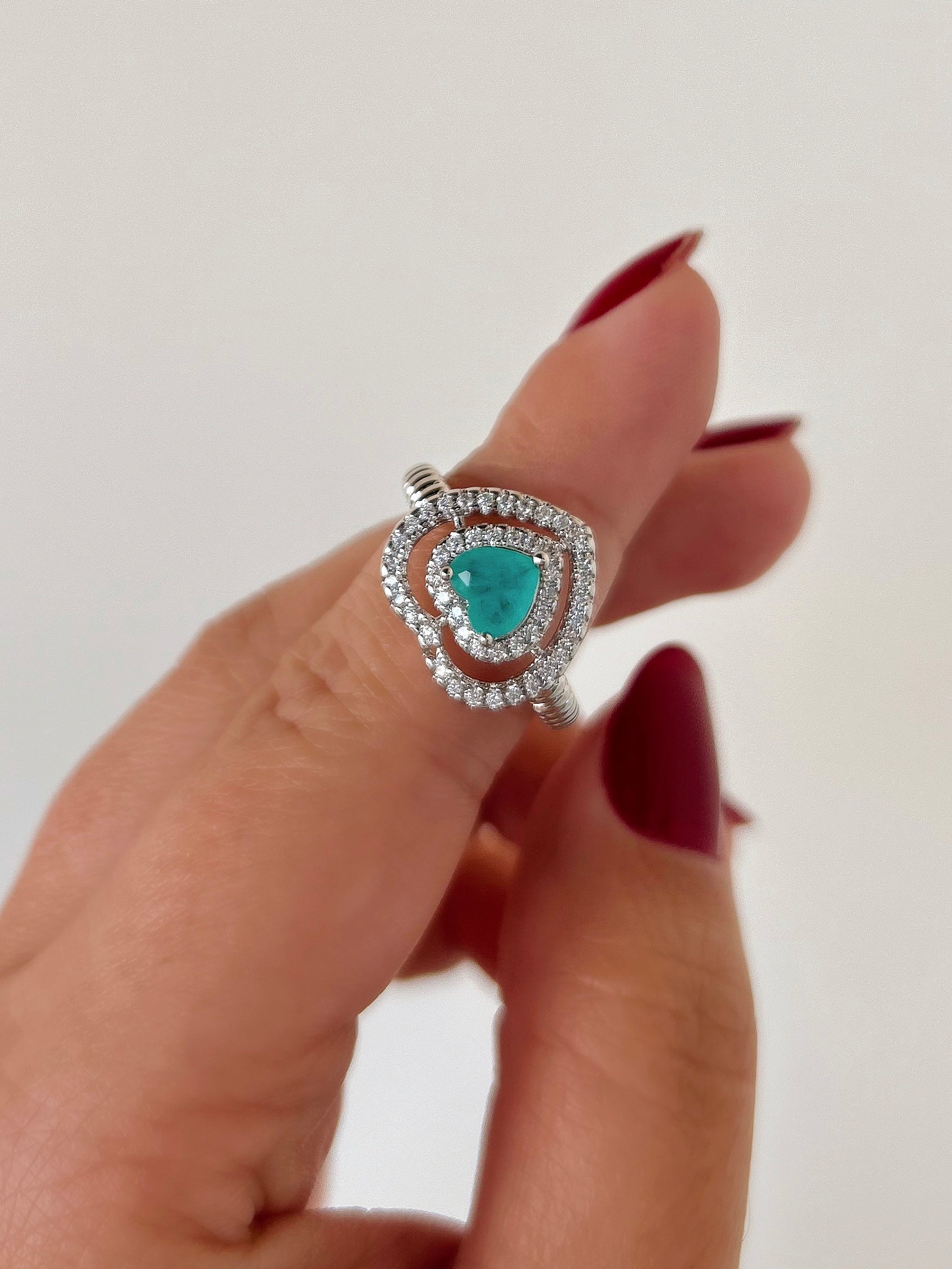 Anel Luzes de Paris II Banho Ródio Premium