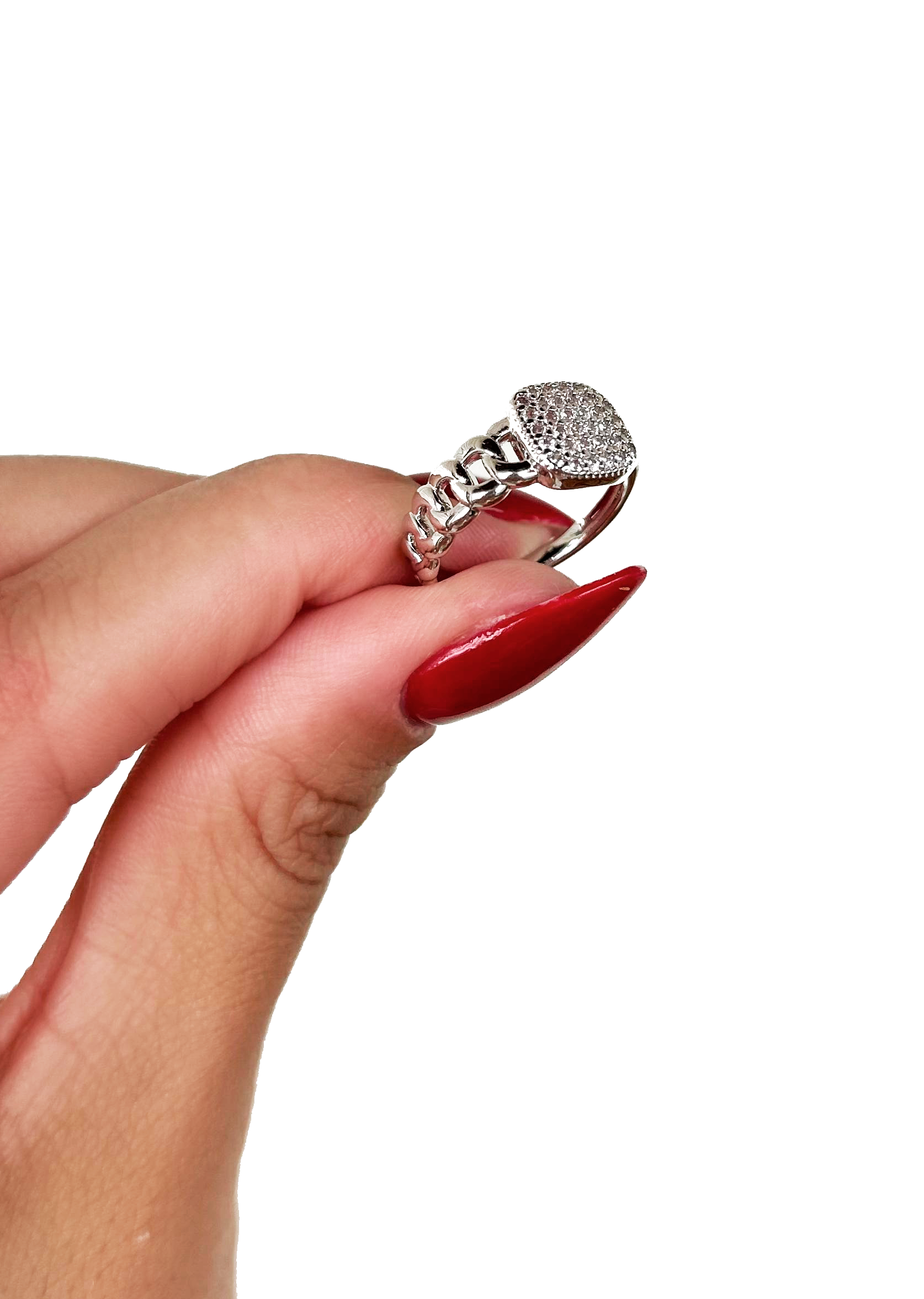 Anel Veneza Banho Ródio Premium