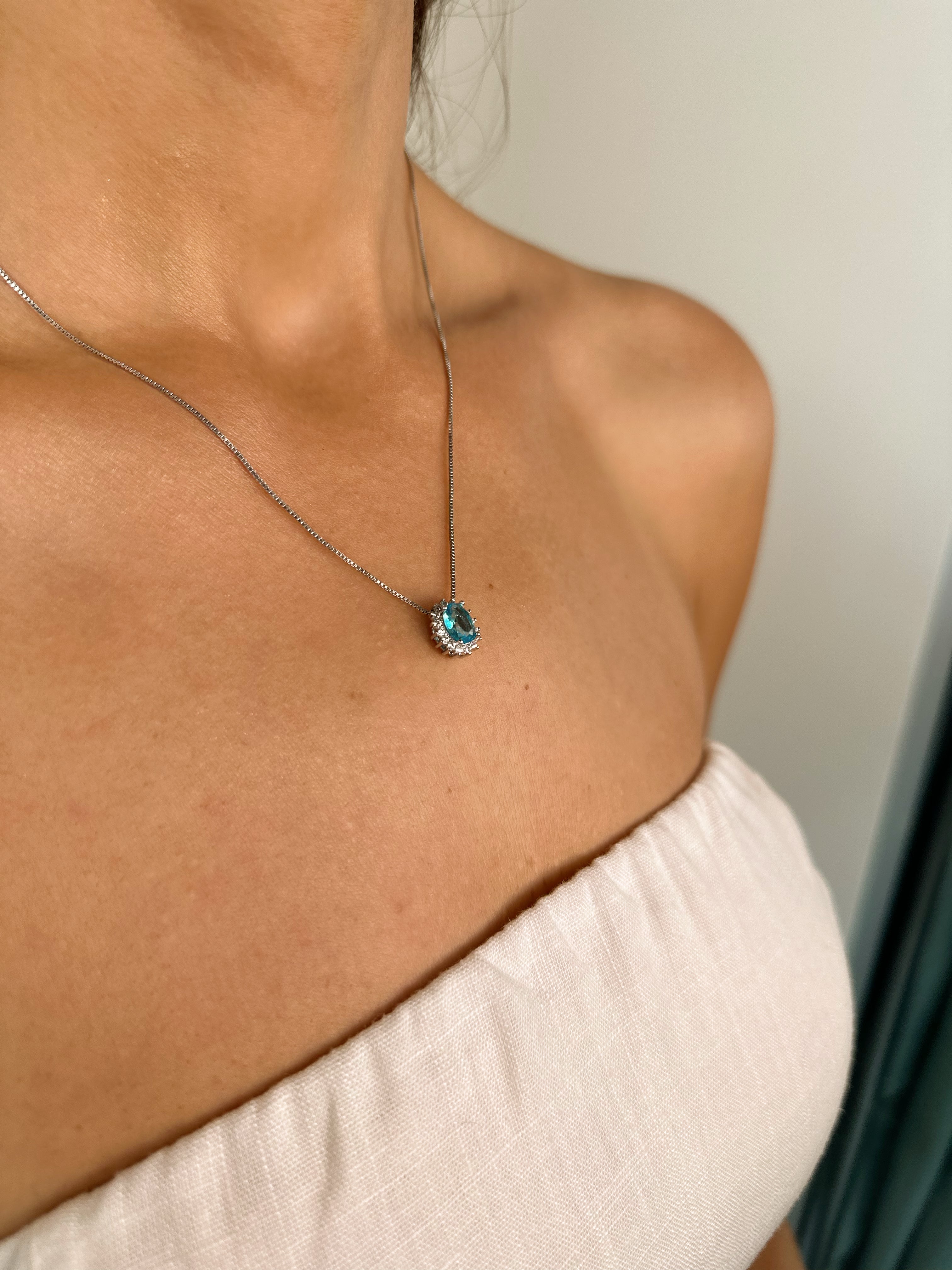 Colar Zircônia Verde