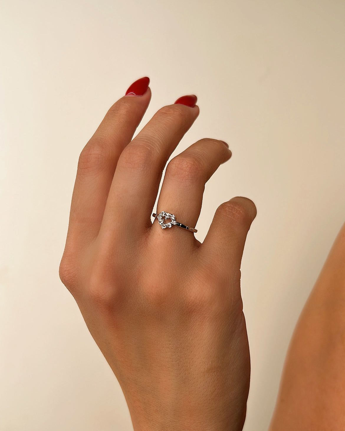 Anel Madri II Banho Ródio Premium