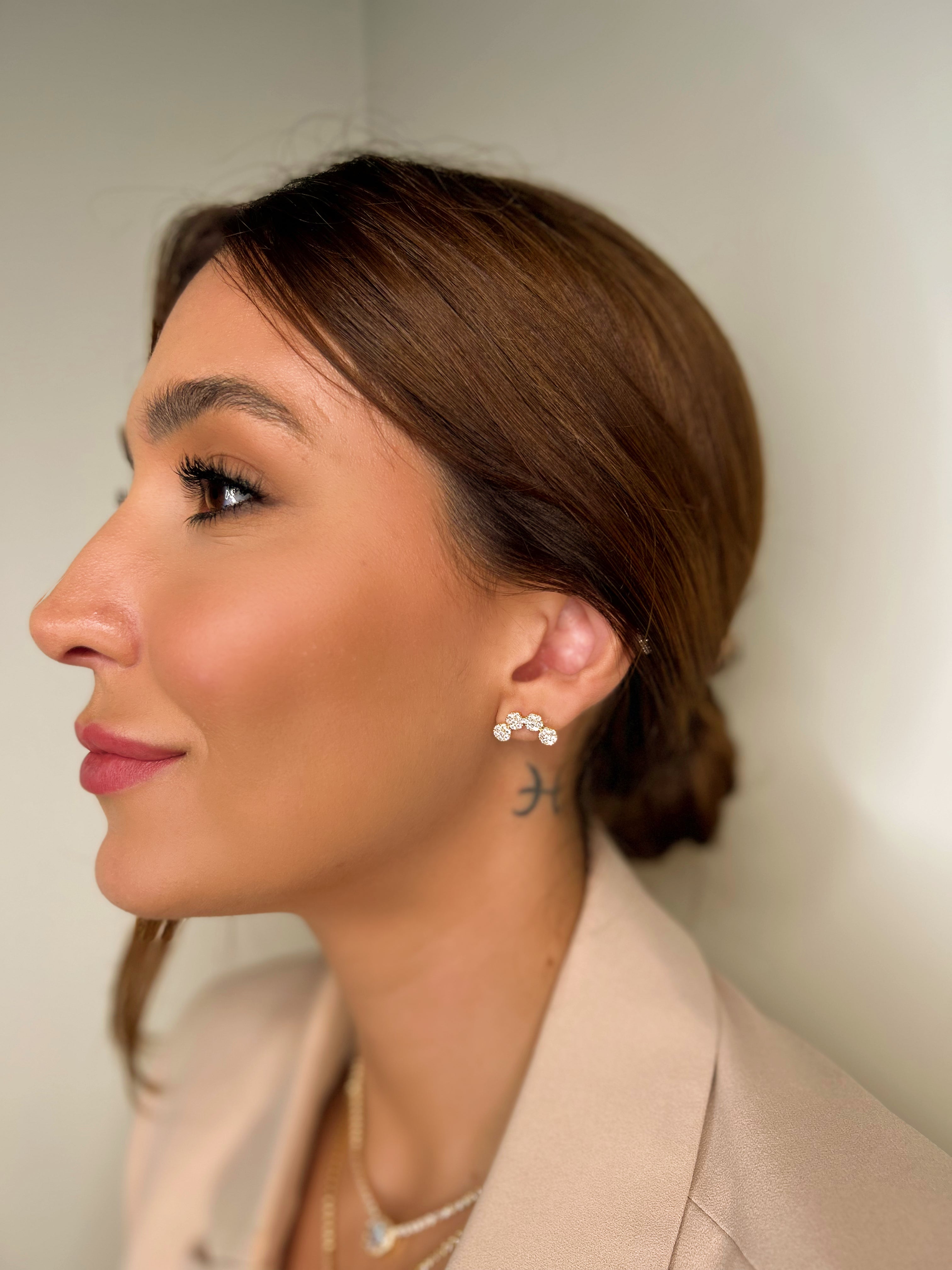 Brinco Esferas com Micro Zircônias Dourado