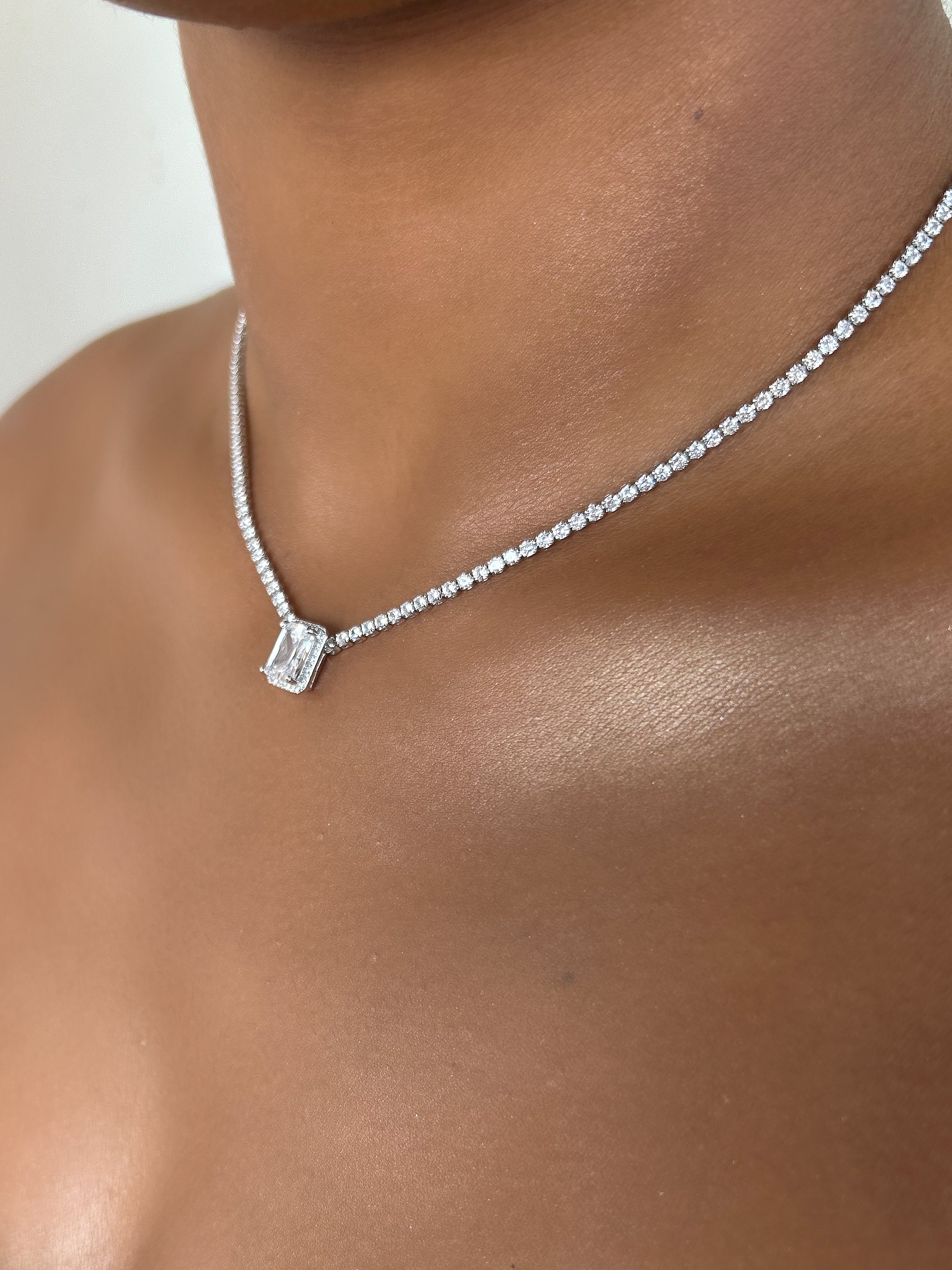 Riviera Pingente Quadrado Ródio