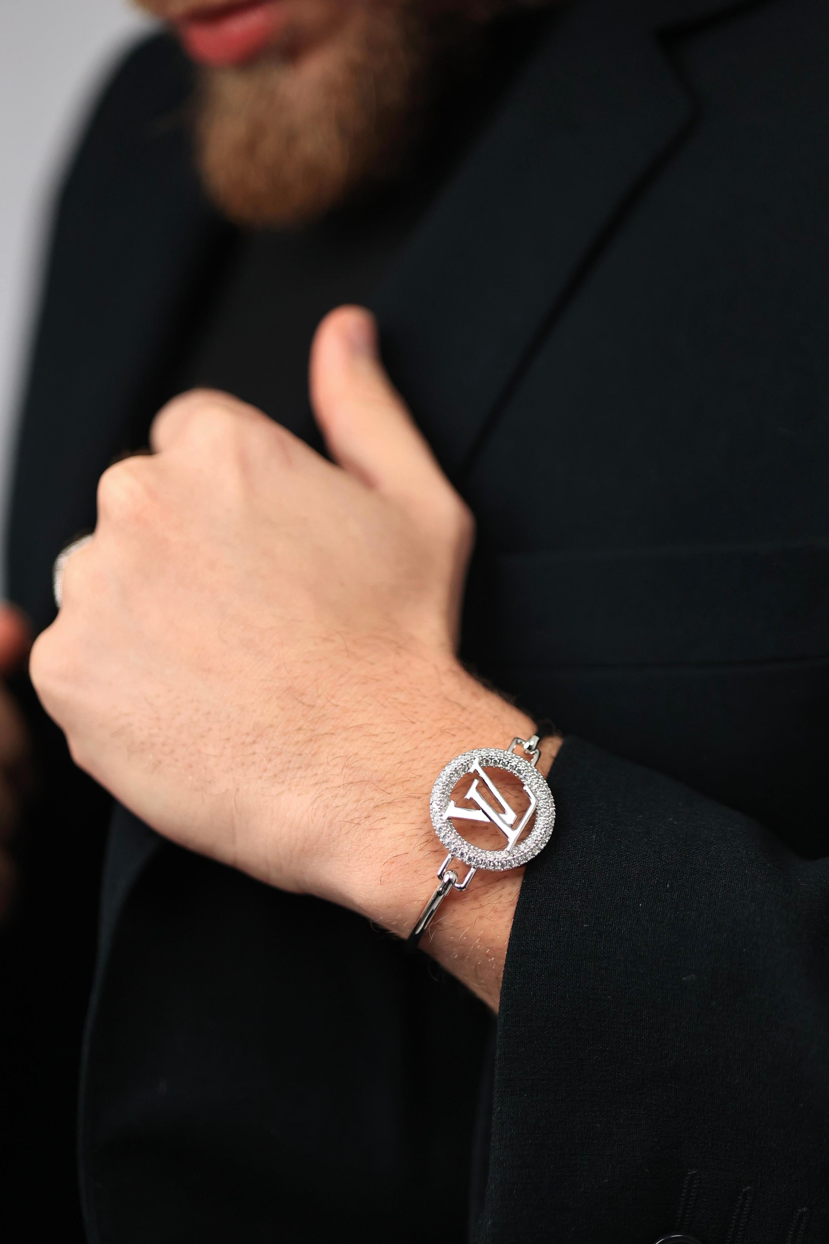 Pulseira Bracelete Inspired Banho Ródio