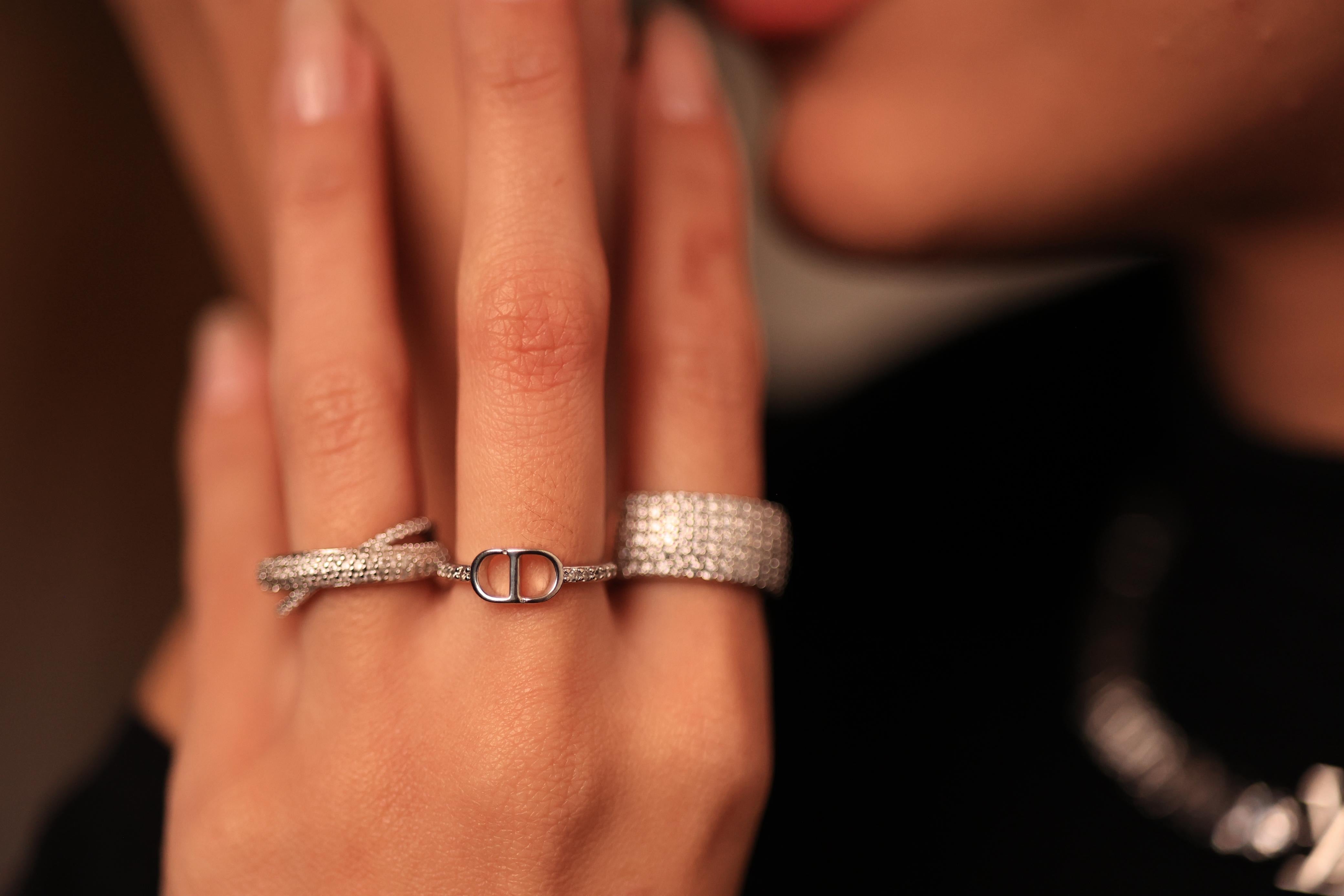 Anel Inspired Banho Ródio Premium