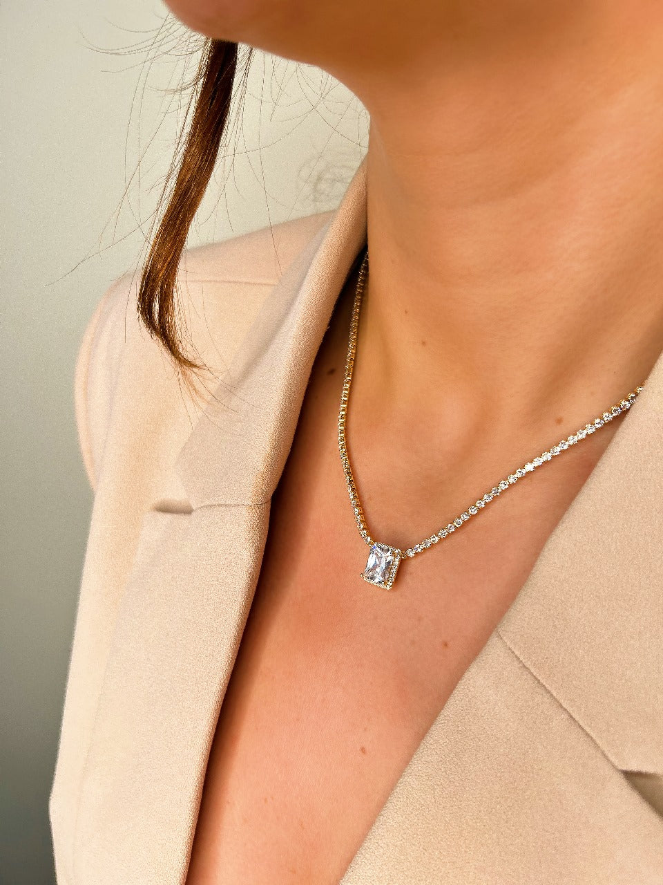 Riviera Pingente Quadrado Dourado