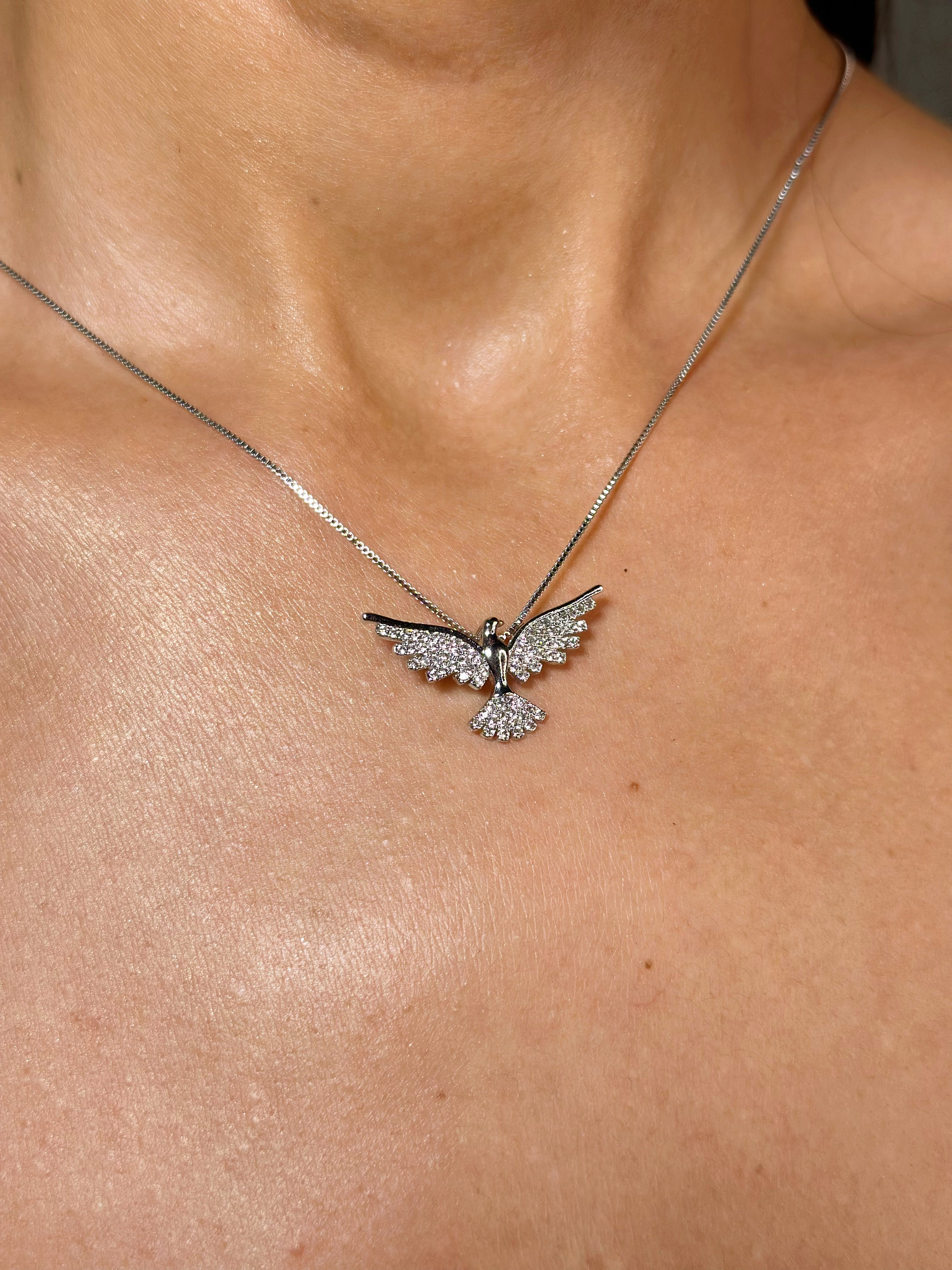 Colar Espírito Santo Cravejado Ródio