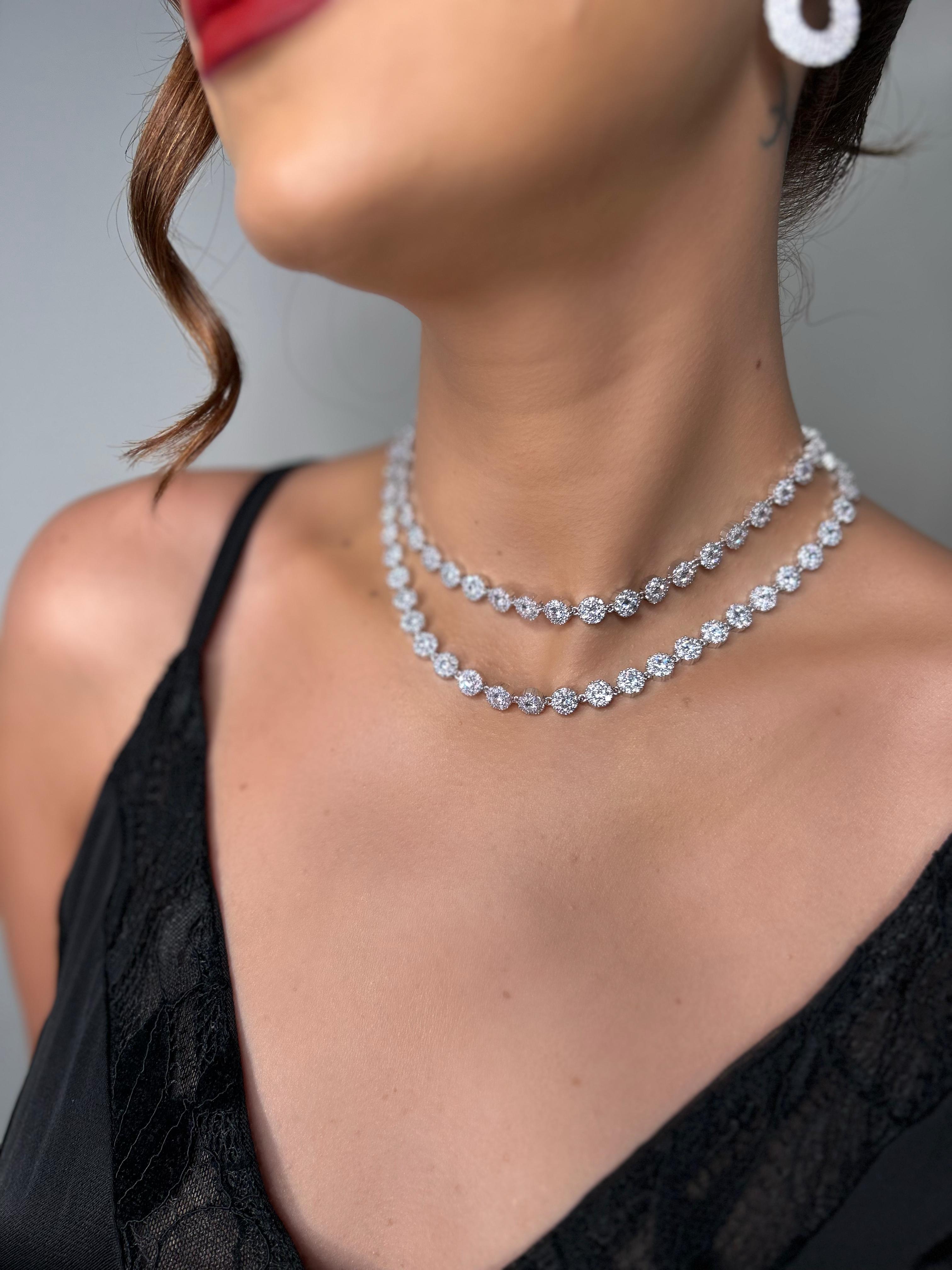 Colar Riviera Micro Zircônias Banho Ródio